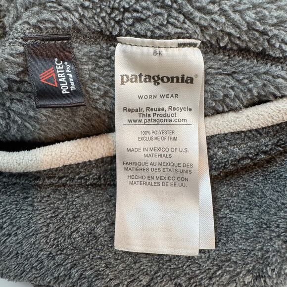 Women's Patagonia Re-Tool Snap-T Pullover Fleece Gray Beige XS - Picture 8 of 8